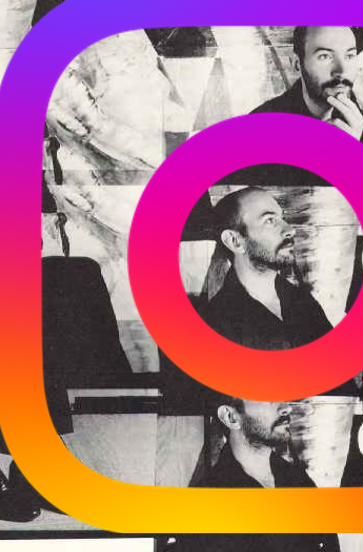 Photo of Max Coyer behind Instagram logo